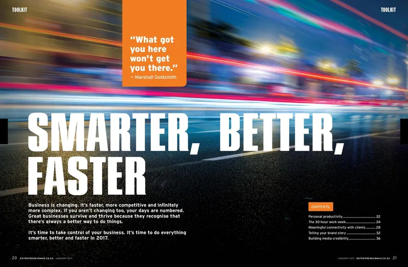 Entrepreneur feature spread
